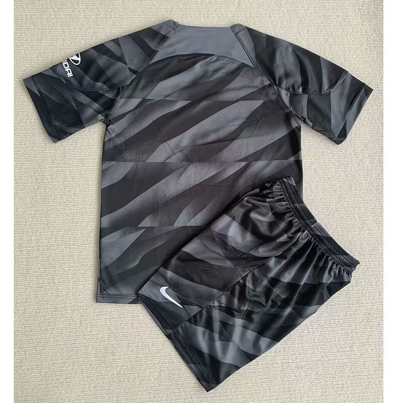 Camiseta de Portero Atlético de Madrid 2023/2024 Negro/Gris Niño Kit
